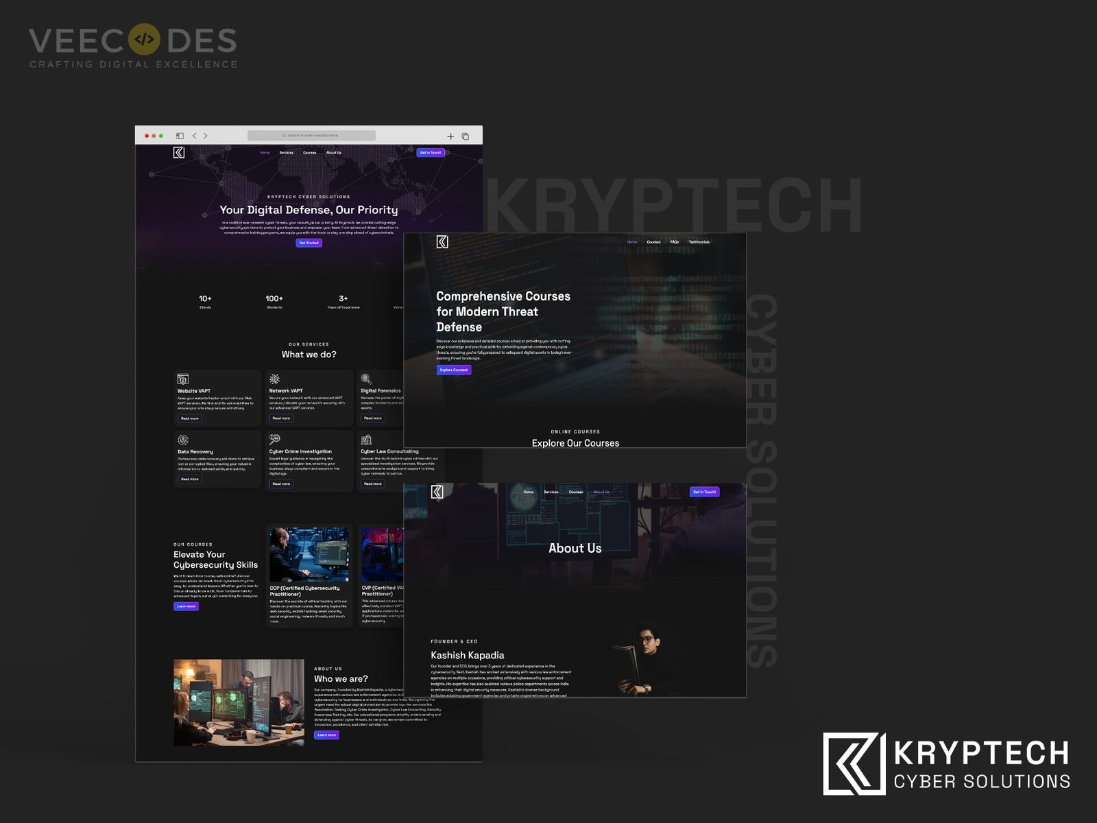 Veecodes Website Kryptech Cyber Solutions